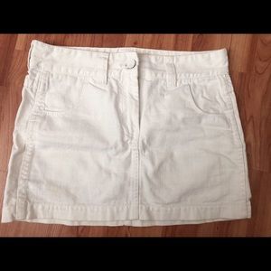French connection white denim mini skirt Size 0